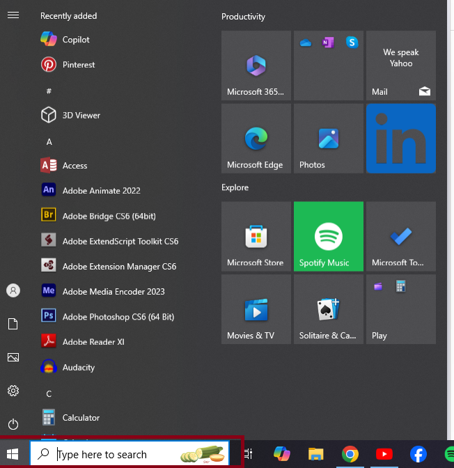 search tab
